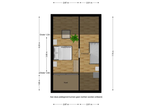 Floorplan - Poolster 162, 4501 GN Oostburg